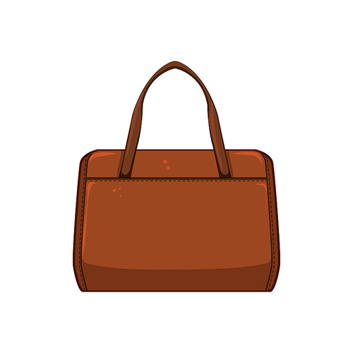 fashion leather bag women cartoon. fashion leather bag women sign. isolated symbol vector illustration