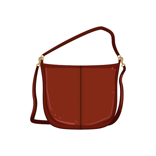 stylish leather bag women cartoon. stylish leather bag women sign. isolated symbol vector illustration