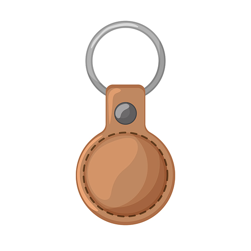 round keychain key cartoon. round keychain key sign. isolated symbol vector illustration