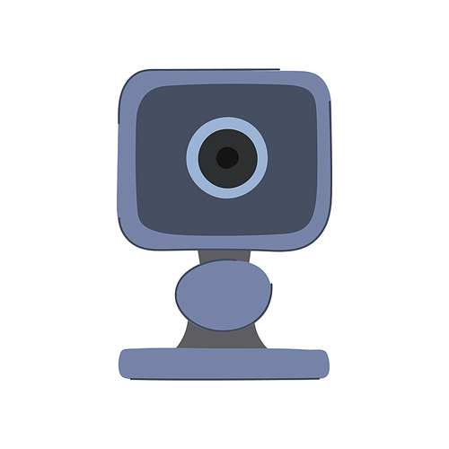 control security camera cartoon. technology home, surveillance private control security camera sign. isolated symbol vector illustration