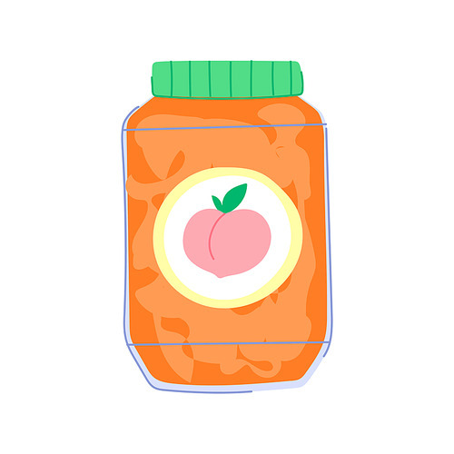 marmalade jam jar cartoon. homemade strawberry, glass food marmalade jam jar sign. isolated symbol vector illustration