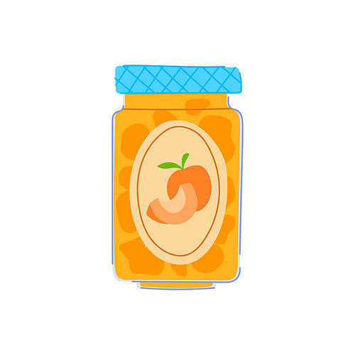 fruit jam jar cartoon. berry sweet, container marmalade fruit jam jar sign. isolated symbol vector illustration