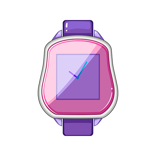 fashion kid watch time cartoon. wrist clock, wrist child fashion kid watch time sign. isolated symbol vector illustration