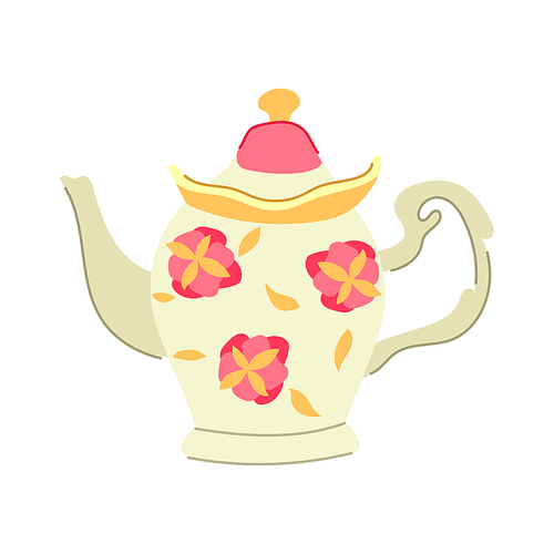 coffee vintage teapot cartoon. pot kettle, porcelain kitchen, menu breakfast coffee vintage teapot sign. isolated symbol vector illustration