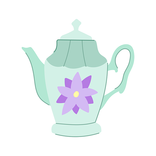 kettle vintage teapot cartoon. porcelain kitchen, menu breakfast, decoration utensil kettle vintage teapot sign. isolated symbol vector illustration