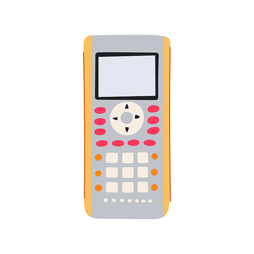 tax graphing calculator cartoon. financial finance, data calculate, accounting loan tax graphing calculator sign. isolated symbol vector illustration