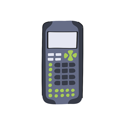 finance graphing calculator cartoon. data calculate, accounting loan, calendar plan finance graphing calculator sign. isolated symbol vector illustration