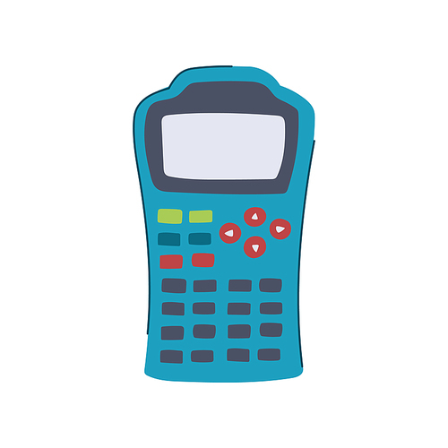 data graphing calculator cartoon. calculate accounting, loan calendar, plan thin data graphing calculator sign. isolated symbol vector illustration