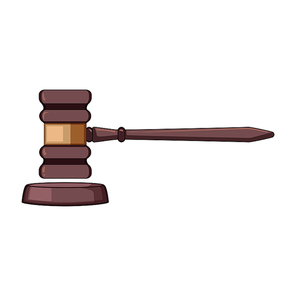 gavel judge hammer cartoon. justice auction, legal mallet, lawyer ment gavel judge hammer sign. isolated symbol vector illustration