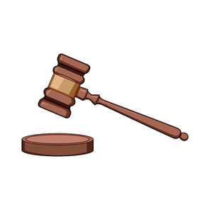 law judge hammer cartoon. gavel justice, auction legal, mallet lawyer law judge hammer sign. isolated symbol vector illustration