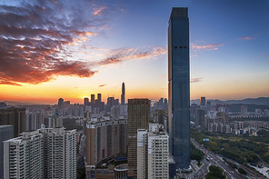 scenery,wide angle,canon,The city,color,shenzhen,I love climbing up the stairs,No one,building,The sky,The office,Business,Tall,high building,Sunset,Hyundai,twilight,outdoors