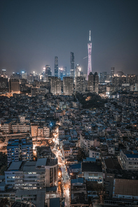 ,scenery,Travel,wide angle,construction,The city,nikon,color,guangzhou,I'm going to be on the screen,Tall,The office,Business,Sunset,high building,The sky,At night,light,outdoors