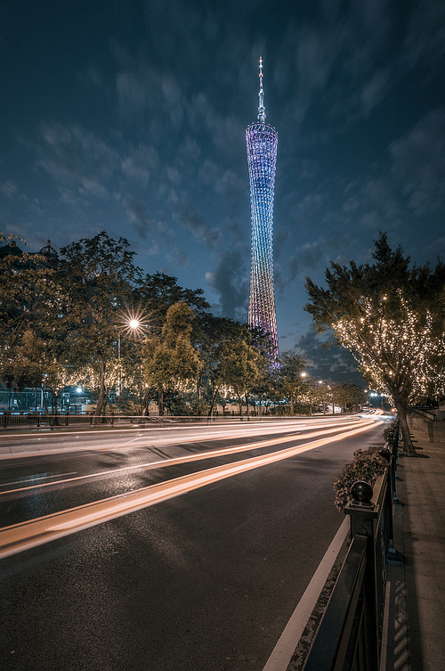 ,scenery,Travel,wide angle,construction,The city,nikon,color,guangzhou,I'm going to be on the screen,building,No one,twilight,cityscape,Expressway,Transportation Systems,The bridge,The car,Sunset,skyline