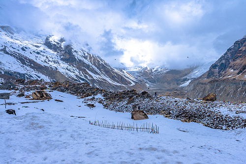 Taken at a base camp in the Annapna Mountains in Nepal.