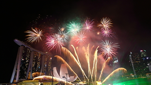 The first try to shoot fireworks night scene, frantic, I wish the new and old friends of the Bug Bug Happy New Year, all the best