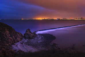 scenery,nikon,Jinzhou, Liaoning Province,Twenty-four Solar Terms, Midsummer,The sea,dawn,The beach,twilight,shoreline,landscape,The ocean,reflex,Travel,The sky,seascape,light,lake,The river,The sun,Pictures,