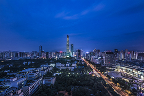 scenery,The city,color,shenzhen,construction,Travel,Sunset,building,Downtown,skyscraper,The sky,At night,Business,high building,waters,No one,The office,The river,Sanctuary.