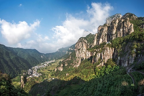 shan,Green,scenery,color,Challenging Theme: The Divine Perspectives,rock,The sky,outdoors,ki,The valley,tree,beautiful sceneries,summertime,xiaoshan,waters,eyesight,Tourism,lawn,Beautiful,Tall.