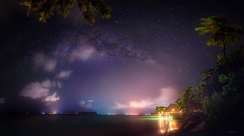 starry sky,scenery,Travel.,Long exposure.,nikon,color,maldives,seascape,twilight,light,The sun.,landscape,Darkness.,The ocean.,shoreline,tree,The sea.,Nature.,dawn,outdoors