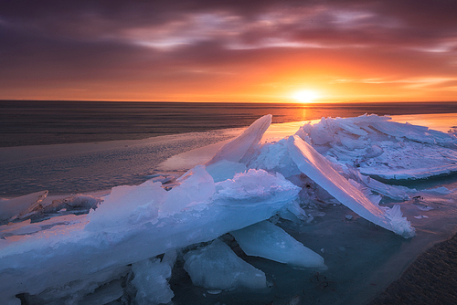 Sunrise.,Of course.,scenery,Travel.,wide angle,Orange.,ice,HDR,nikon,color,It's frosted.,Nature.,Cold.,outdoors,iceberg,The ocean.,The beach.,Frozen.,At night.
