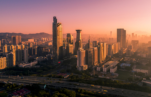 scenery,The city.,color,shenzhen,Downtown.,construction,Sunset.,Travel.,No one.,twilight,building,At night.,high building,The sky.,The office.,dawn,Business.,outdoors,Tall.