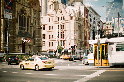 호주 멜버른의 트램교통 필름사진 (NN015_043)