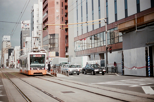 일본 교통 트램 풍경 필름사진 (NN035_037)