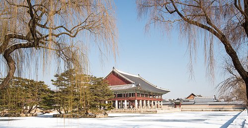 한국의 고궁, 경복궁의 겨울