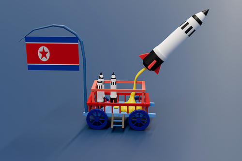 핵폭탄을 발사하는 북한
