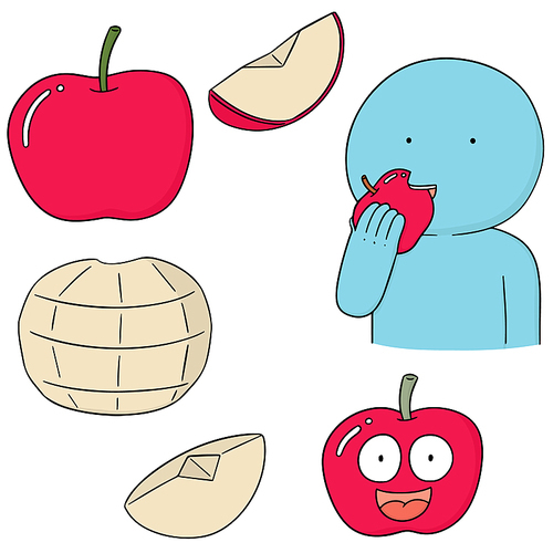 vector set of apple