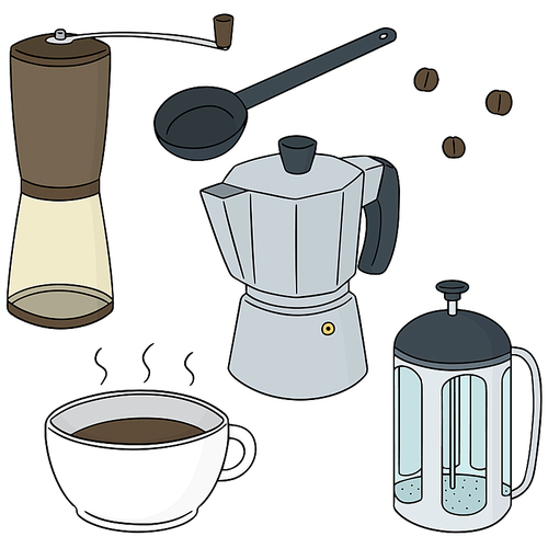 vector set of coffee maker