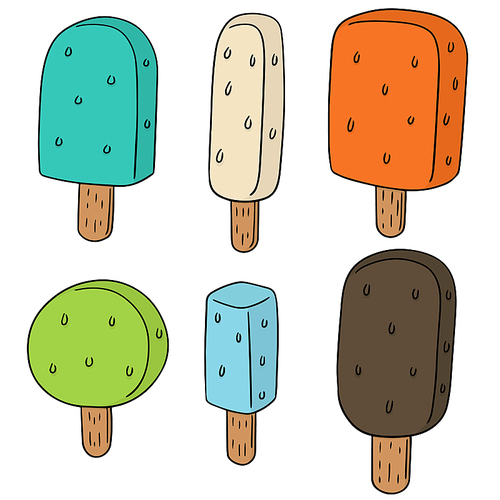 vector set of ice cream