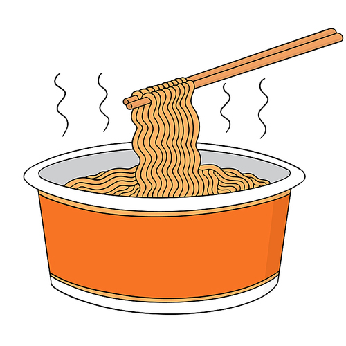 vector set of noodle
