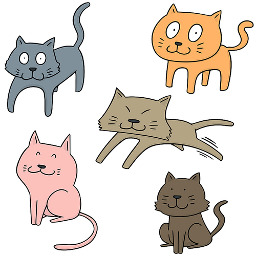 vector set of cat