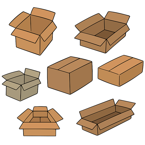 vector set of box