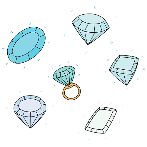 vector set of diamond