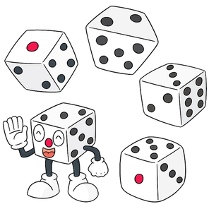 vector set of dice