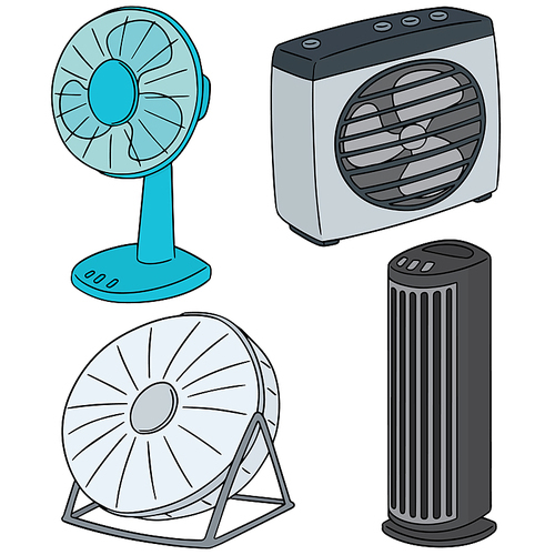 vector set of fan