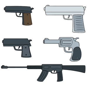 vector set of gun