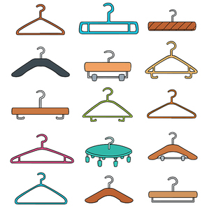 vector set of hangers