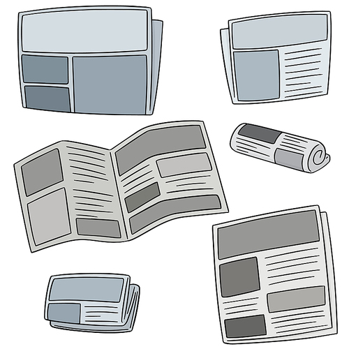 vector set of newspaper