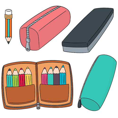 vector set of pencil case