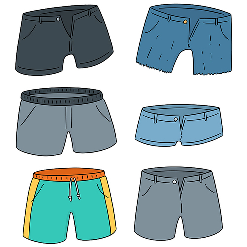 vector set of shorts