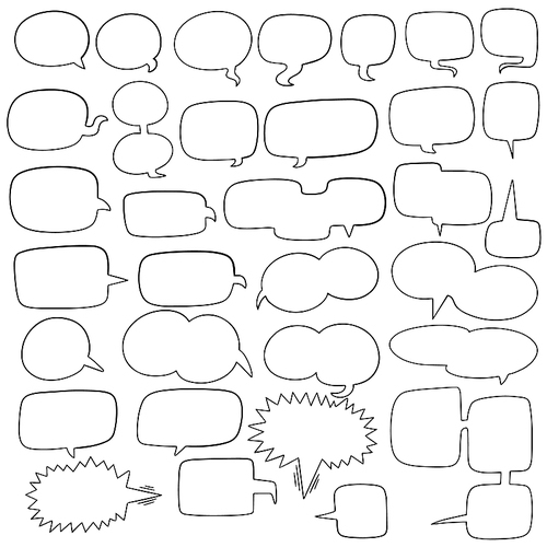 vector set of speech bubbles