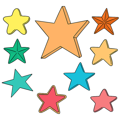 vector set of star