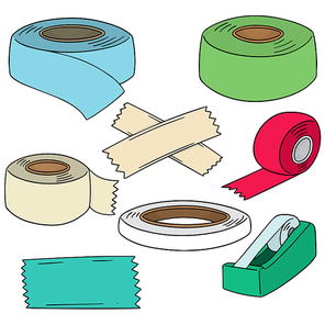 vector set of adhesive tape