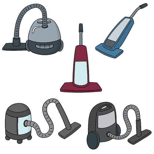 vector set of vacuum cleaner