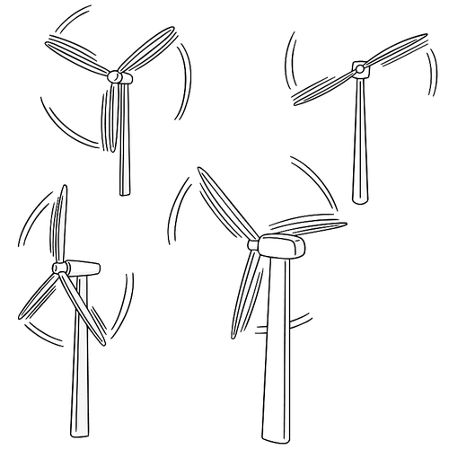 vector set of wind turbine