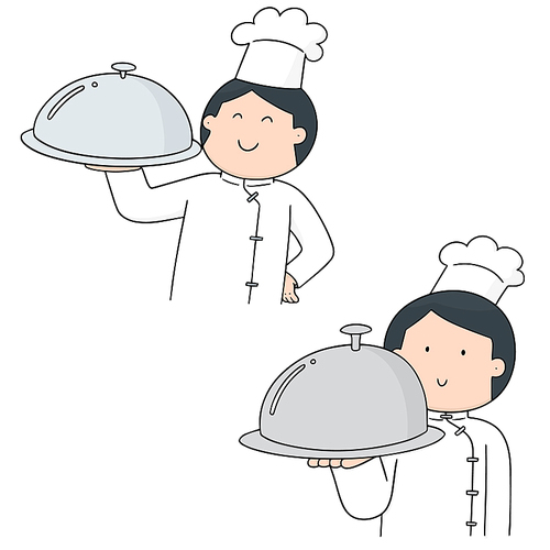 vector set of chef