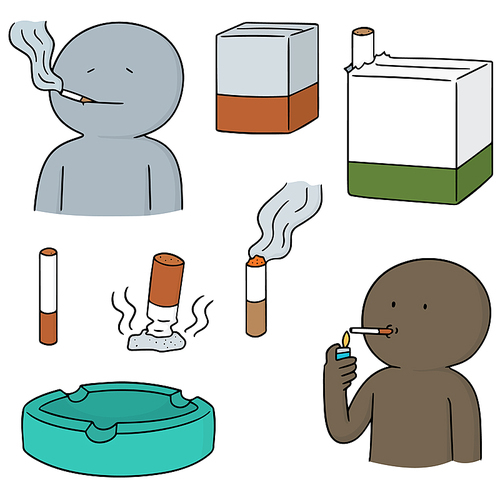 vector set of cigarettes